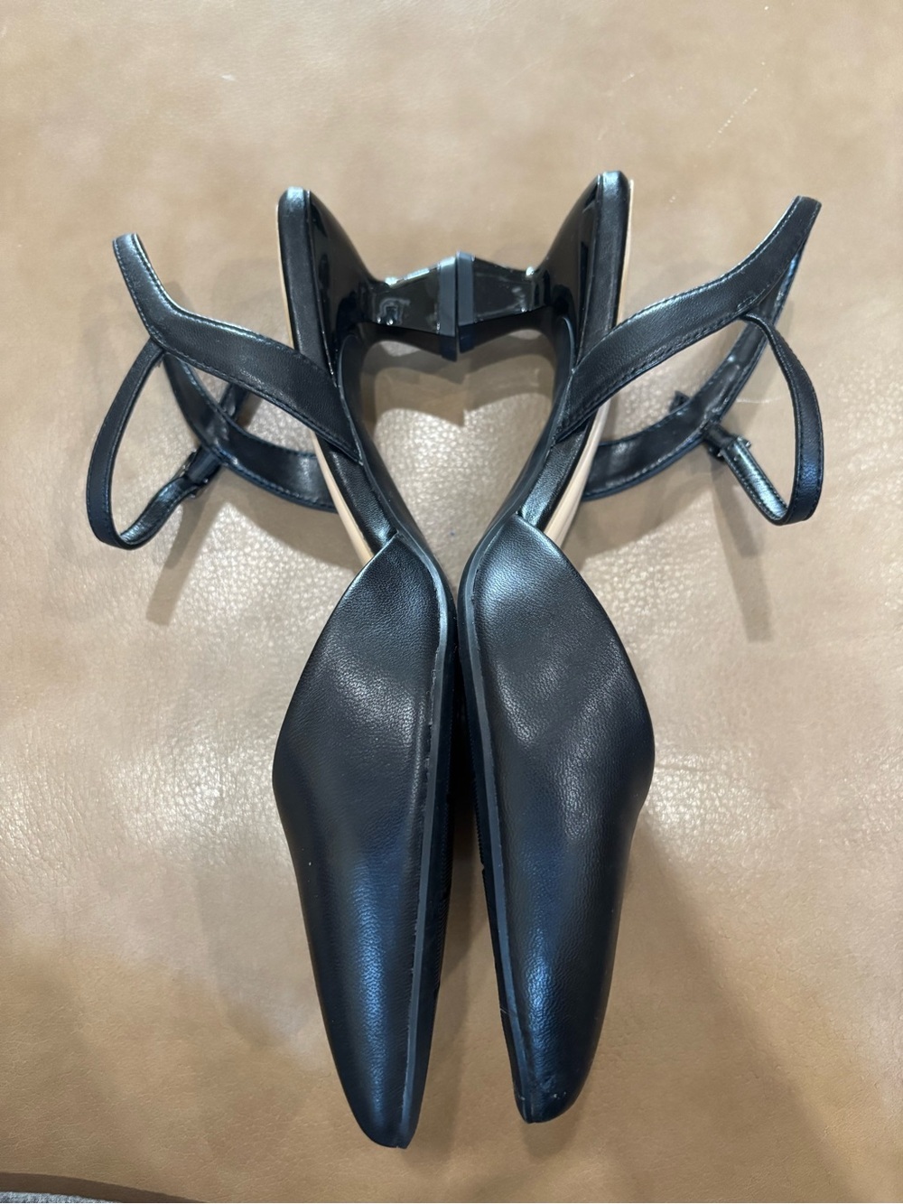 Easy spirit black Pointed Toe Ankle-Strap Low kitten classic minimalist heels - Picture 3 of 4